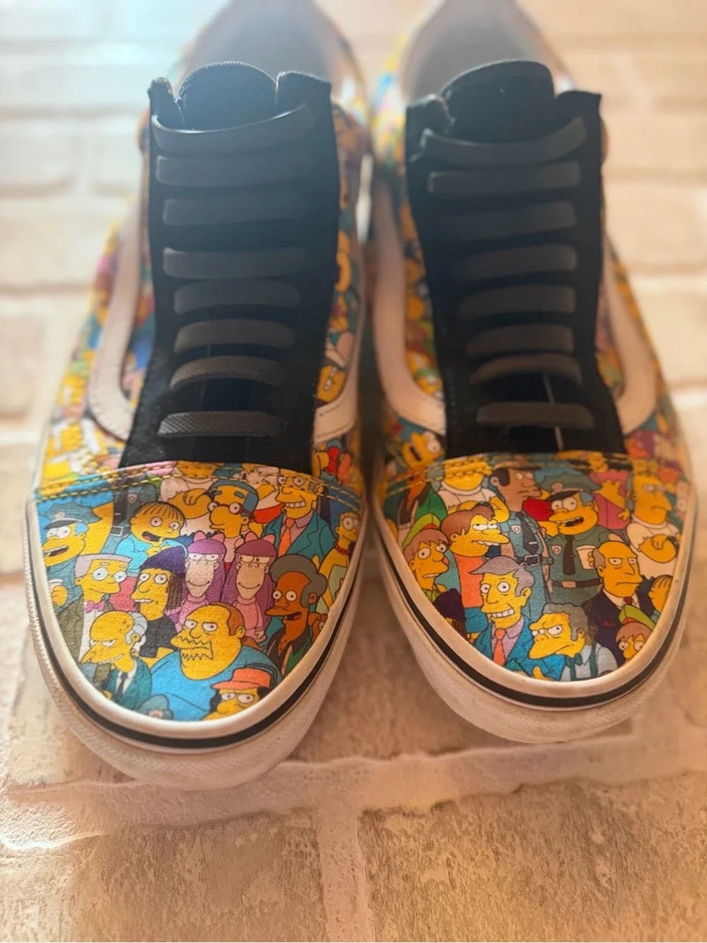 Vans Multicolor Cartoon-Print Low-Top Skate Shoes